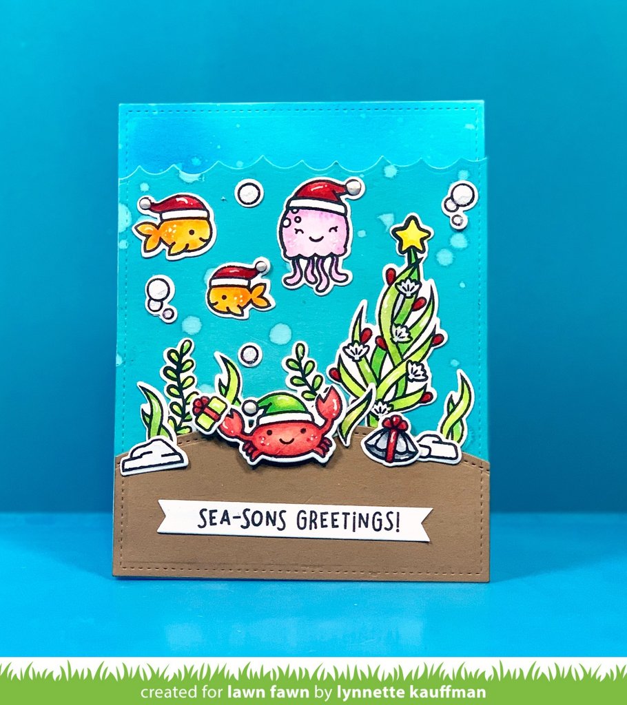 Lawn Fawn Christmas Fishes  ̹ ˻