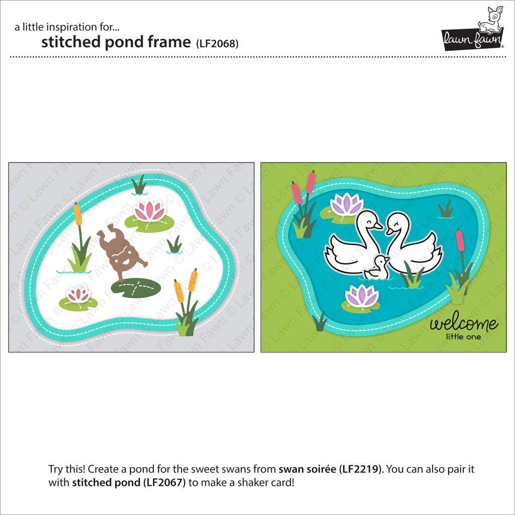 Lawn Fawn Stitched Pond Frame ̹ ˻