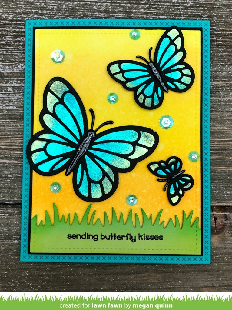 Lawn Fawn layered butterflies  ̹ ˻