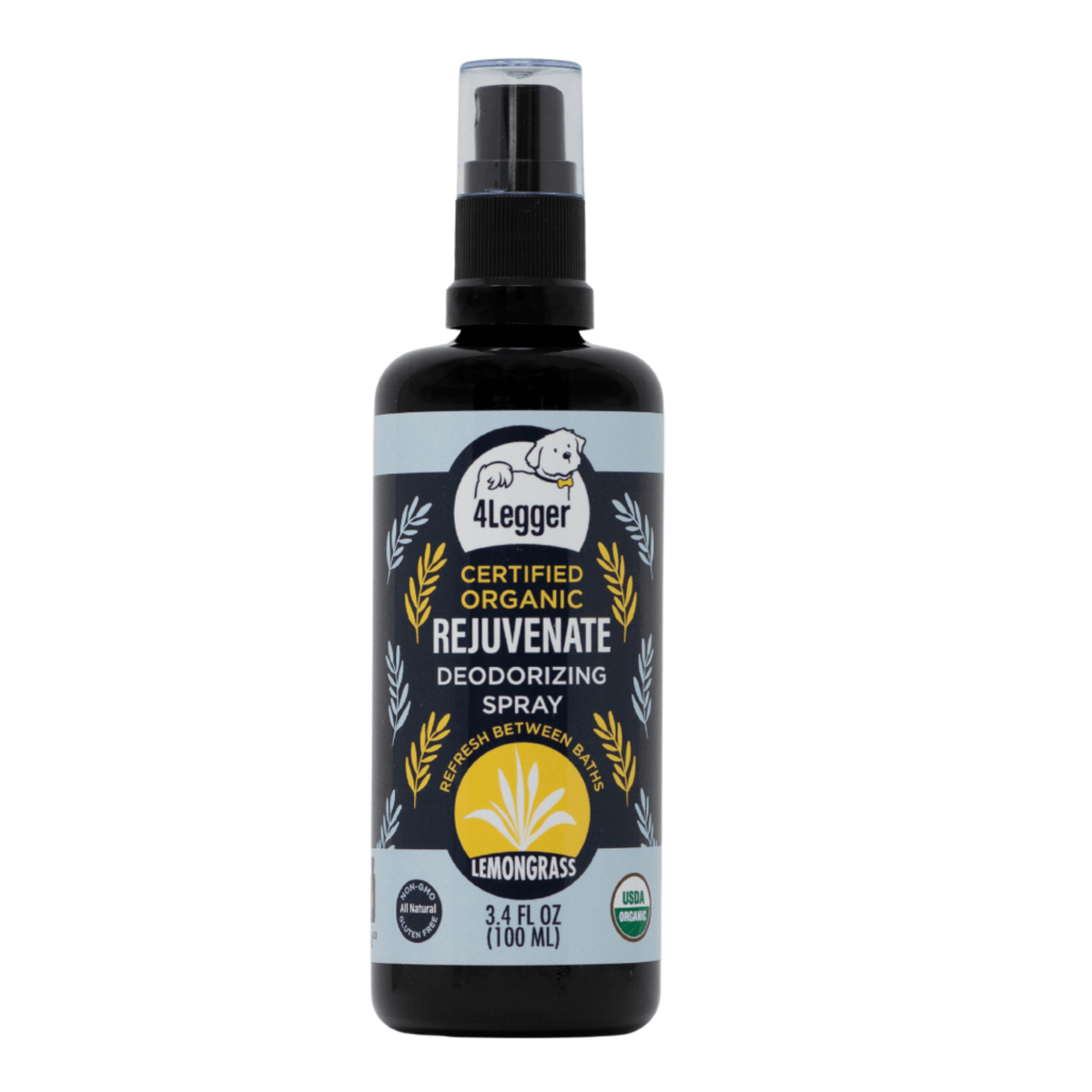 USDA Certified Organic Lemongrass Dog Deodorizing Spray - Rejuvenate