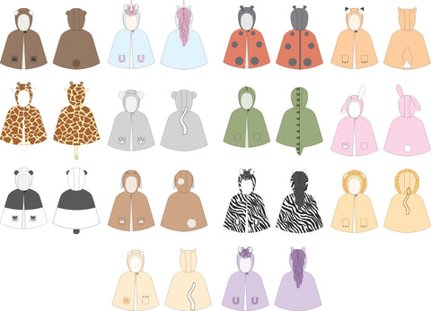 Animal Cape Sewing Pattern by Twig + Tale