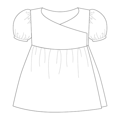 Twig + Tale Digital Sewing Pattern - Crossover Dress for Dolls