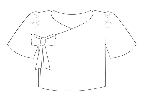 T+T Digital Sewing Pattern - Reversible Wrap Top for Dolls