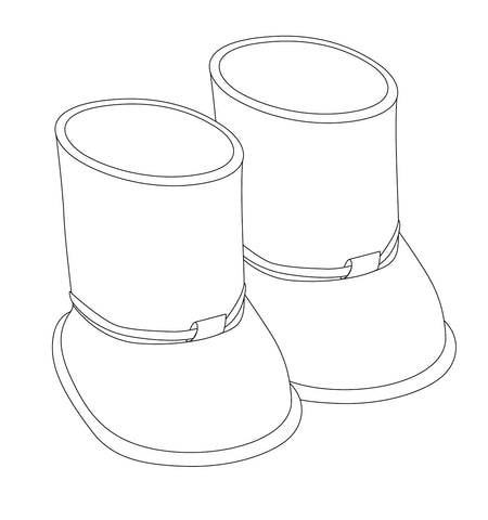 T+T Digital Sewing Pattern - Tie Back Boots for Dolls