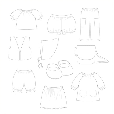 T+T Digital Sewing Patterns - Raglan Top for Dolls