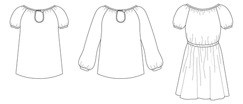 Driftwood Blouse + Dress PDF Sewing Pattern by Twig + Tale