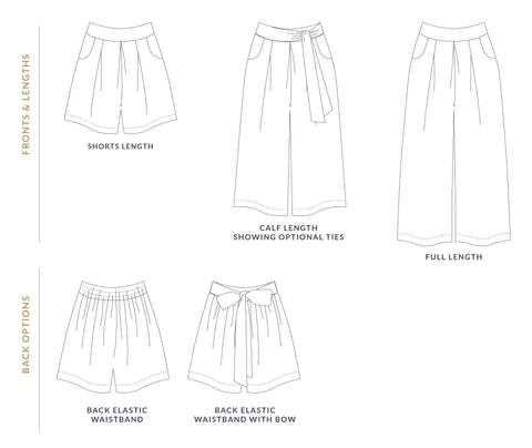 Fernway Culottes Sewing Pattern by Twig + Tale