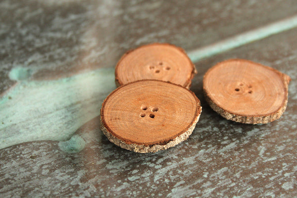 Wooden Buttons With 4 Holes 1 Set Custom Buttons 