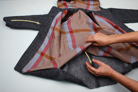 How to Sew "Kissing Elephant" Sleeves for Coats by Twig + Tale