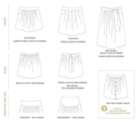 Meadow Skirt - Adult ~ Digital Pattern + Video Class – Twig + Tale