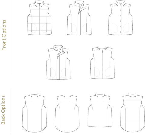 Men's Trailblazer Vest sewing pattern by Twig + Tale