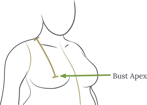 Measuring Bust Apex for FBA SBA for Fable Dress by Twig and Tale