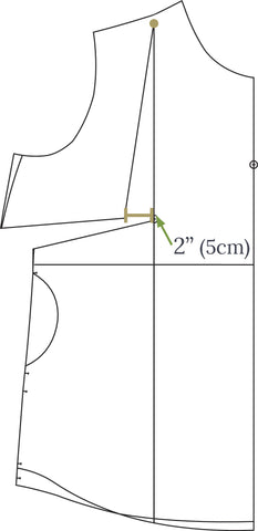 Fuller Bust Adjustment (FBA) for a Flat Front Garment - Adding a Dart by Twig + Tale