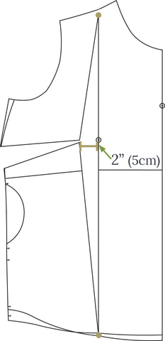 Fuller Bust Adjustment (FBA) for a Flat Front Garment - Adding a Dart by Twig + Tale