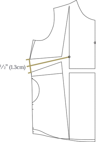 Fuller Bust Adjustment (FBA) for a Flat Front Garment - Adding a Dart by Twig + Tale