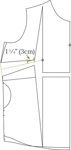 Fuller Bust Adjustment (FBA) for a Flat Front Garment - Adding a Dart by Twig + Tale