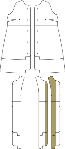 Grove Pattern Pieces for Concealed Zip