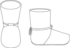 Tie Back Boots View Illustration