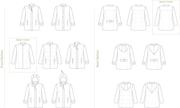 Women's Forester Coat Sewing Pattern by Twig + Tale