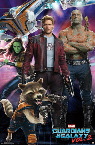 Guardians Of The Galaxy 2 Group Movie Poster 22x34 Rp15097 Upc882663050970 Marvel