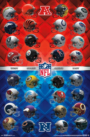 Nfl Helmets 17 Sports Posters 22x34 Rp15643