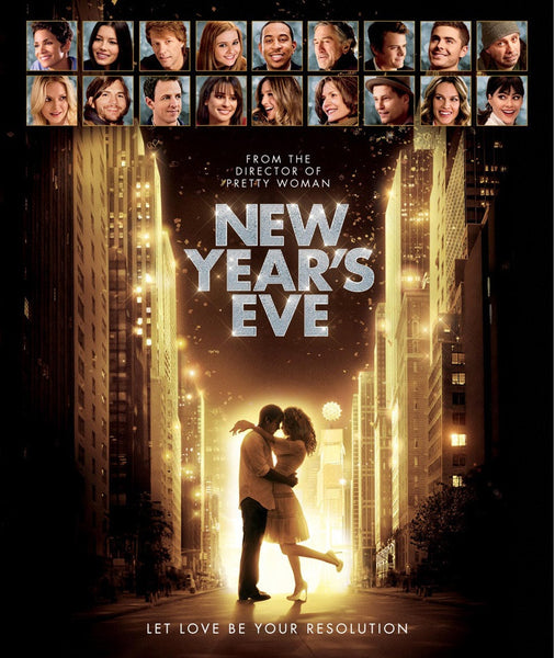 New Year's Eve Movie Poster 27x40 Used Robert De Niro, Zac Efron, Jame