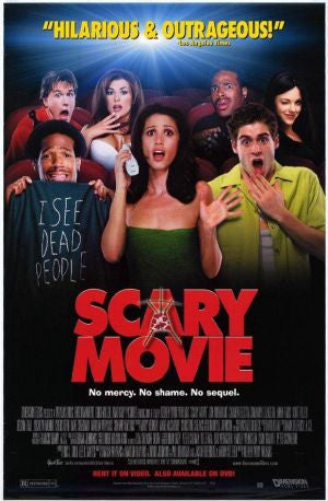 scary movie, movie poster 27x40 used marissa jaret winokur