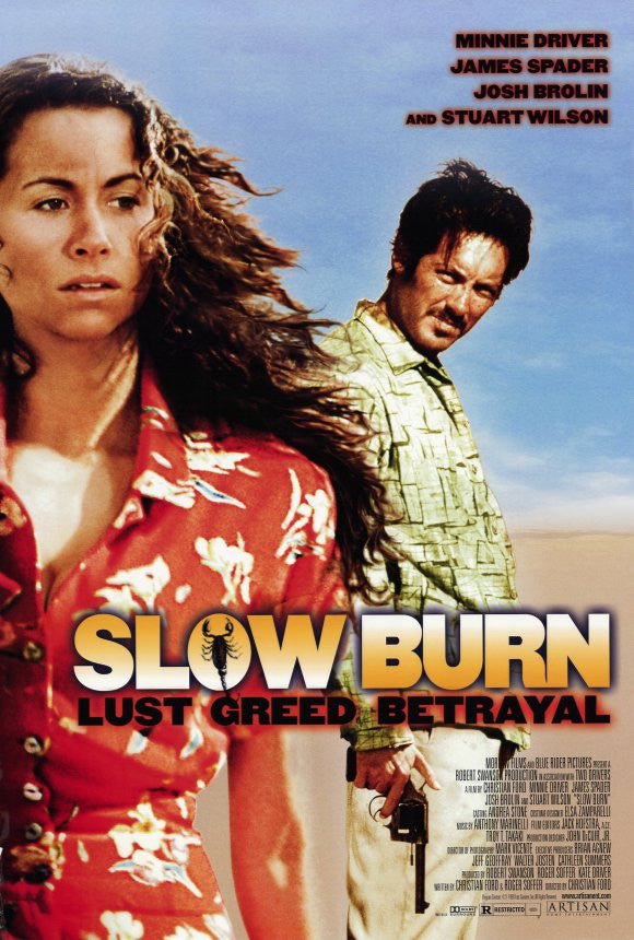Slow Burn Lust, Greed, Betrayal Movie Poster 27x40 (2000) Used Minnie