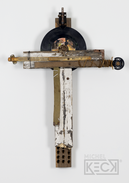 Christian Art: Cross Art Made from Discarded Junk and Recycled Materials