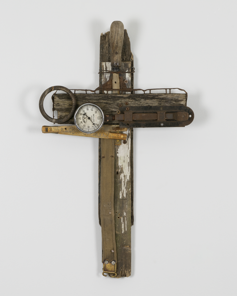 CROSS ART: Crosses made from junk, found objects, reclaimed wood, recycled materials