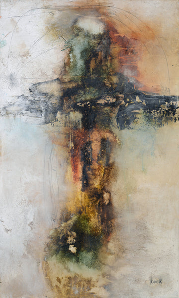 Ethereal abstract art cross prints by Michel Keck