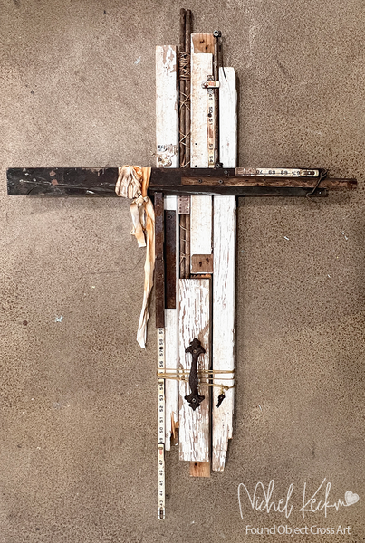 Found Object Crosses - Cross Art & Crucifix Art Assemblages made from Found Objects