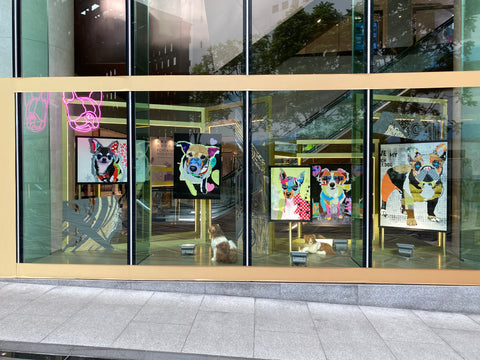 HONG KONG DOG ART EXHIBIT - Artist Michel Keck - Exterior View