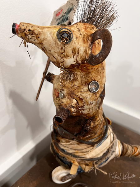 NOT MADE IN CHINA - Rat Sculptures made from junk and found objects