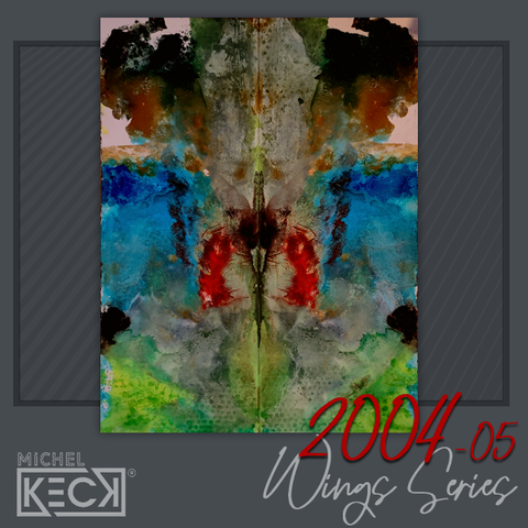 Colorful Original Abstract Paintings on Canvas - Wings Series Michel Keck