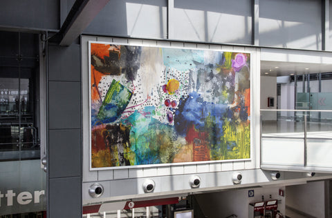 large scale abstract art paintings for art installations