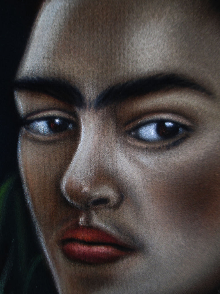 Frida Kahlo Portrait  Original  Oil Painting on Black 