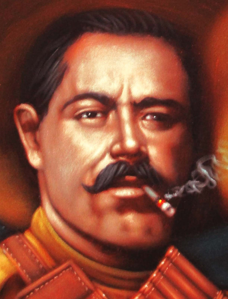 Pancho Villa Mexican Revolution Original Oil Painting on Black Velvet ...