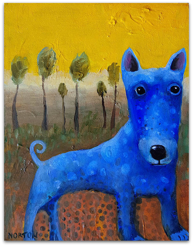 Blue Dog And Yellow Sky - 