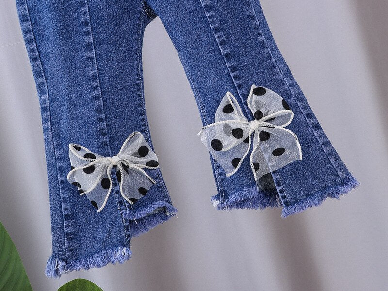 Baby Girls Pant Solid Color Jeans For Girls Spring Autumn Children Girl Casual Style Toddler Girl Clothes