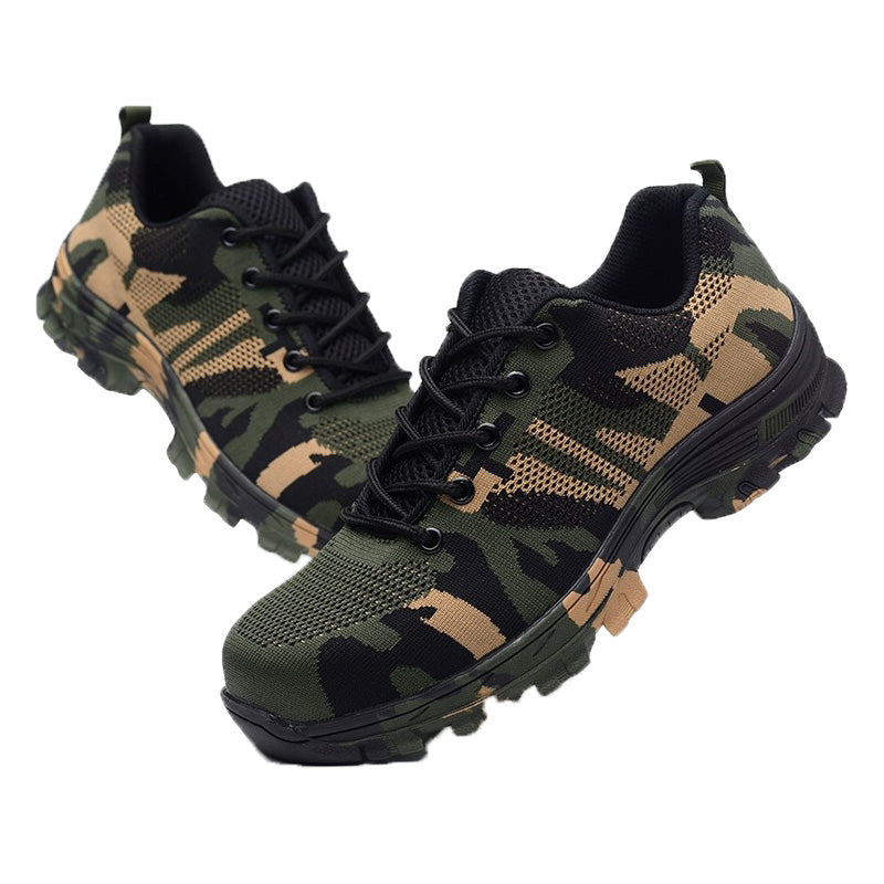 camouflage steel toe work boots