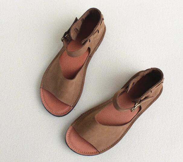 leather summer sandals