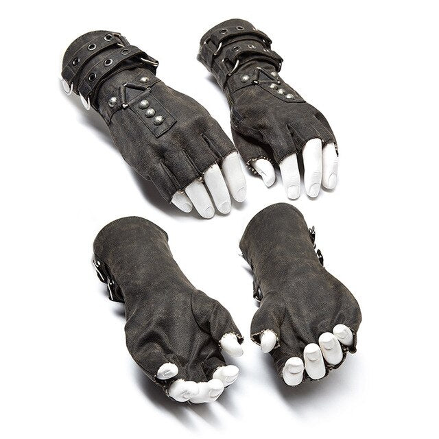 gothic fingerless gloves