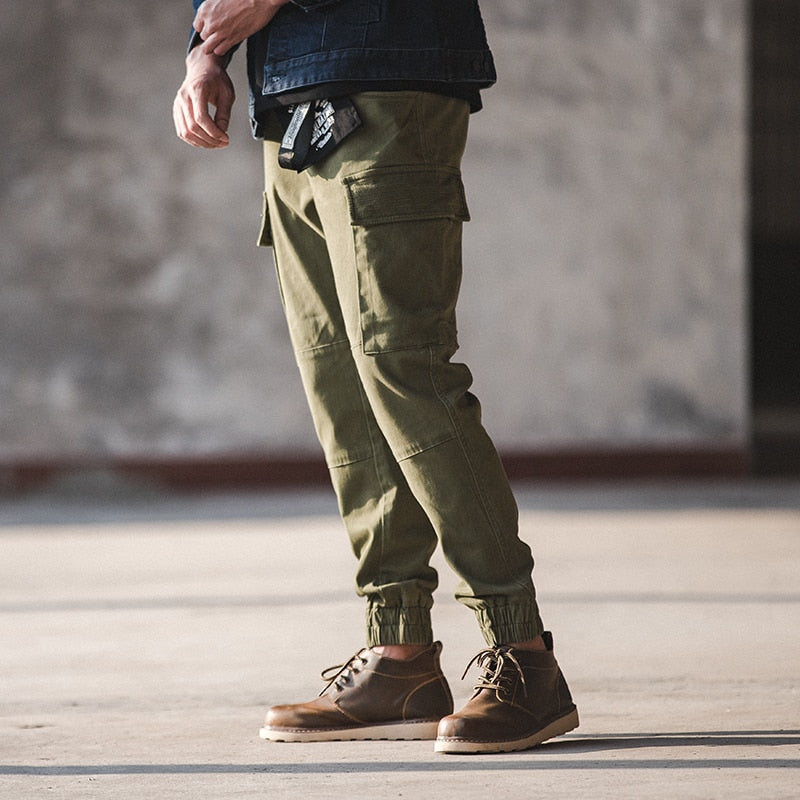 khaki green joggers mens