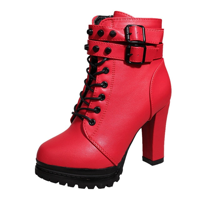 high heel steel cap boots