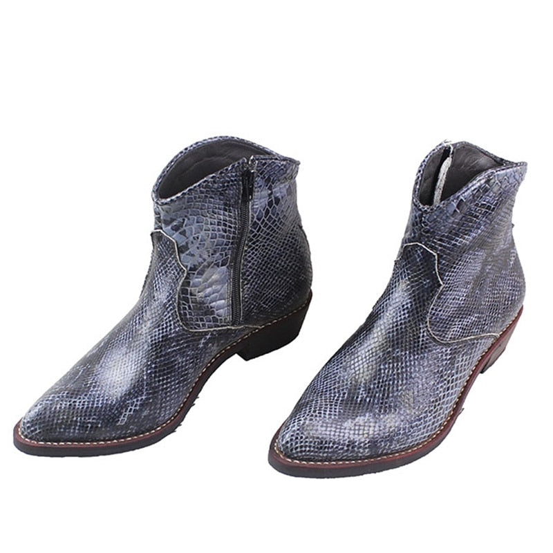 mens pointed toe ankle boots