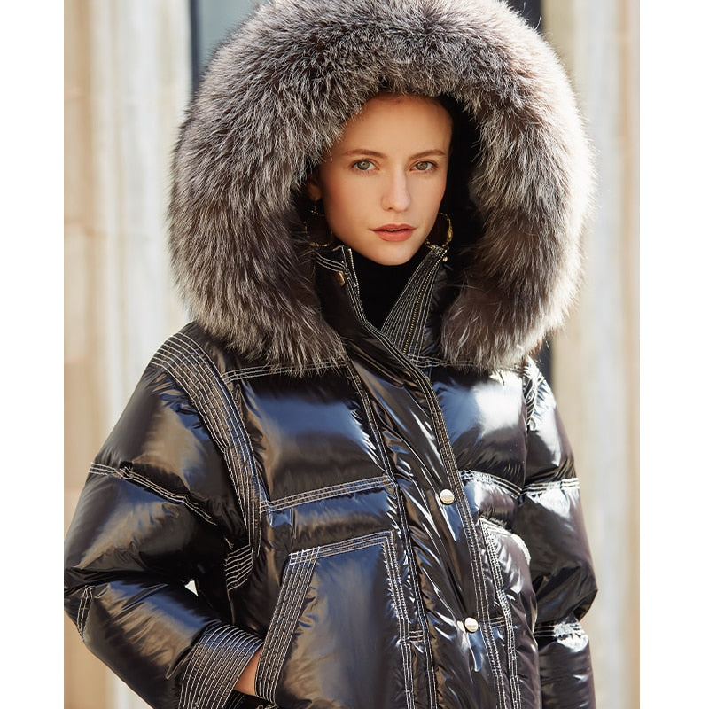 womens jackets with big fur hoods