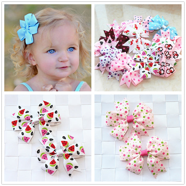 2pcs Lot Baby Girl Hair Bow Flower Children Accessory Baby Barrettes Hair Accessories Kids Hairpins Boutique Hair Clips Headwear