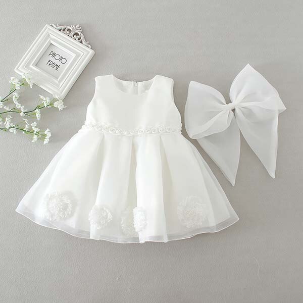 newborn white dress