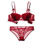 red lace bra and panty set